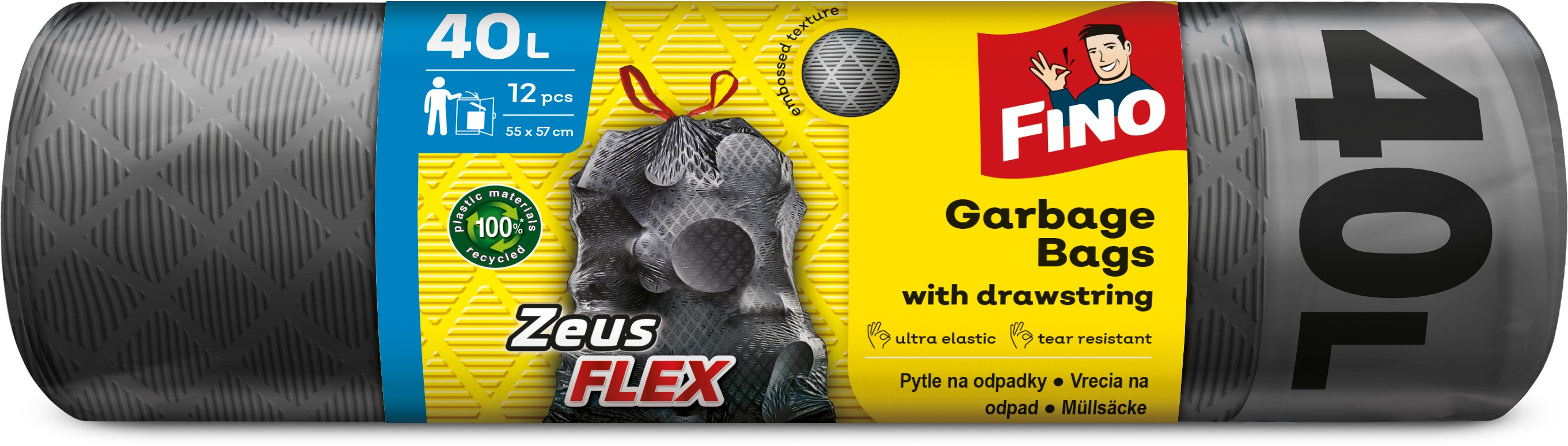 FINO LD Zeus FLEX zaťahovacie vrecia 32 µm, 40 l, 12 ks
