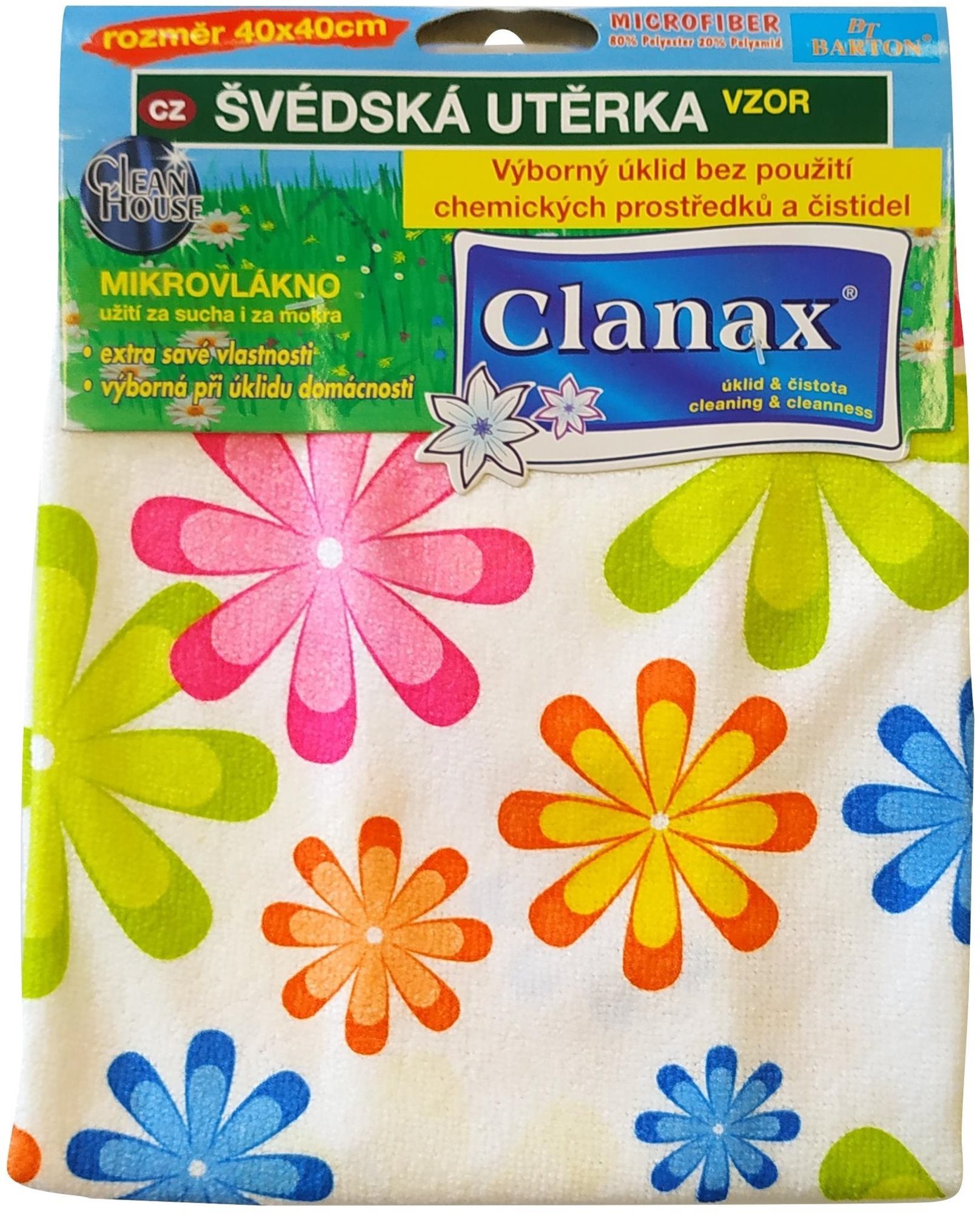 CLANAX vzorovaná švédska utierka 250 g, 40 × 40 cm