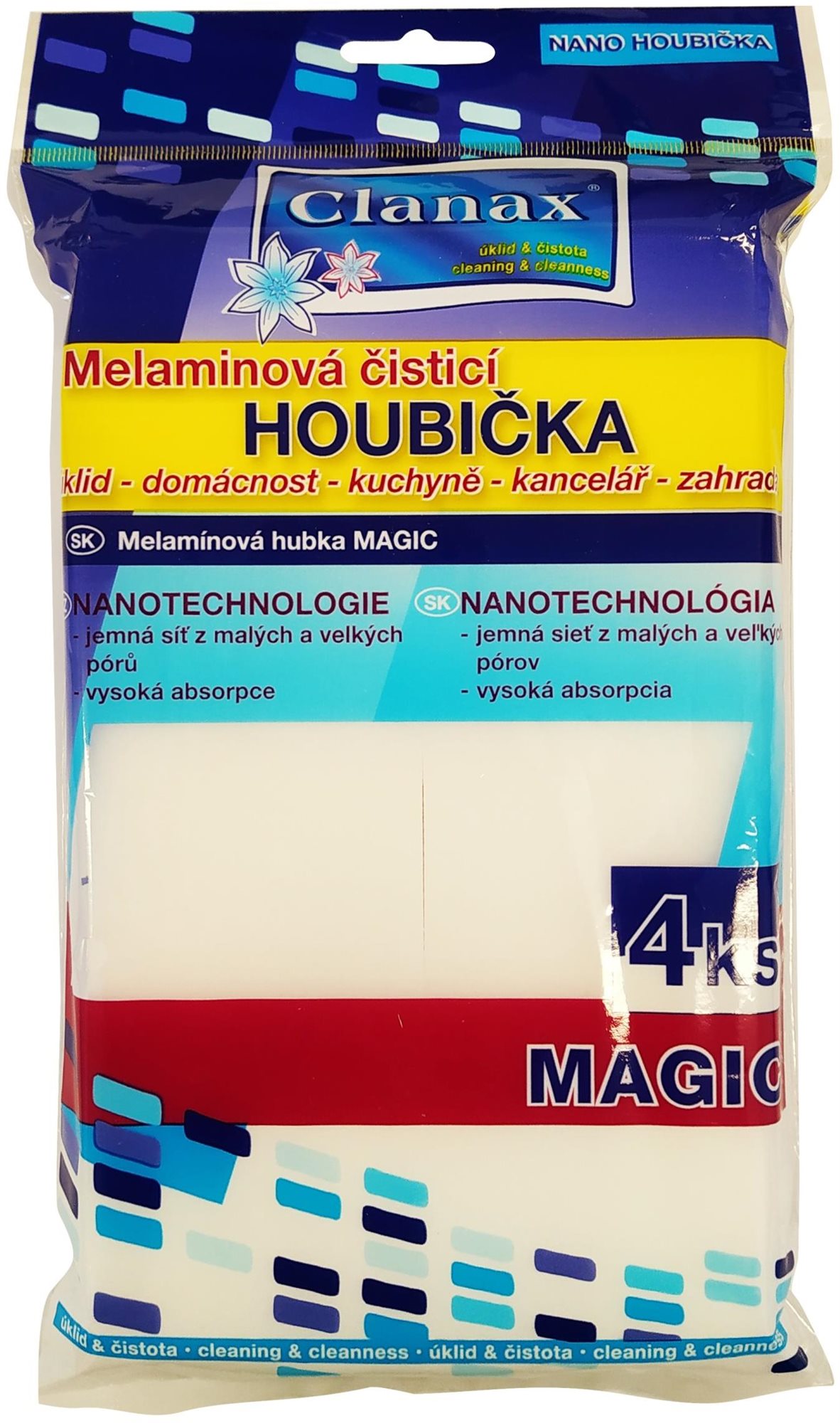 CLANAX nano hubka z melamínu 4 ks