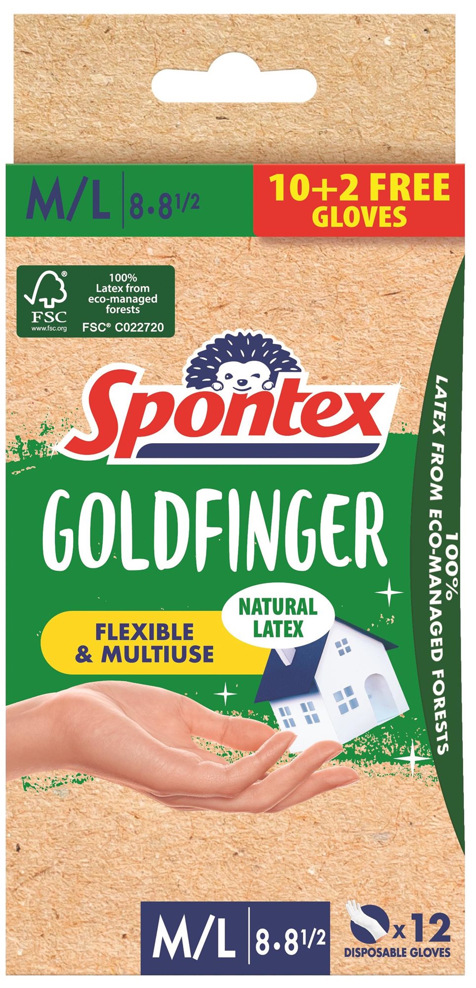 SPONTEX Godfinger veľkosť M / L, 12 ks