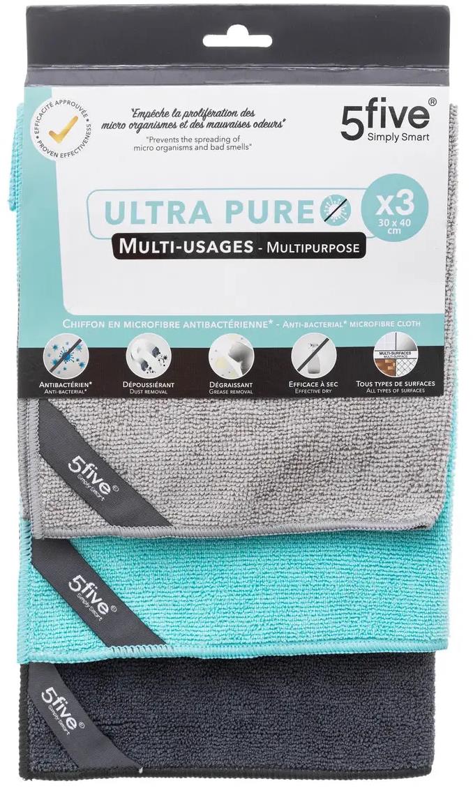 5Five Utierka z mikrovlákna 30 × 40 cm 3 ks