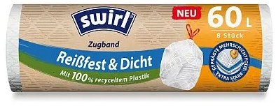 SWIRL Zaťahovacie vrecia na odpad 60 l, 8 ks