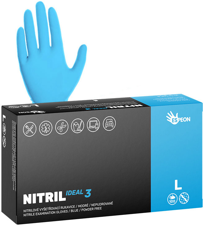 ESPEON Nitril Ideal3 modré veľ. L, 100 ks