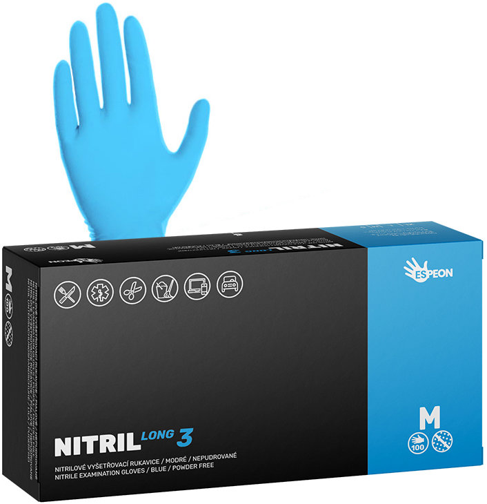 ESPEON Nitril Long3 veľ. M, 100 ks