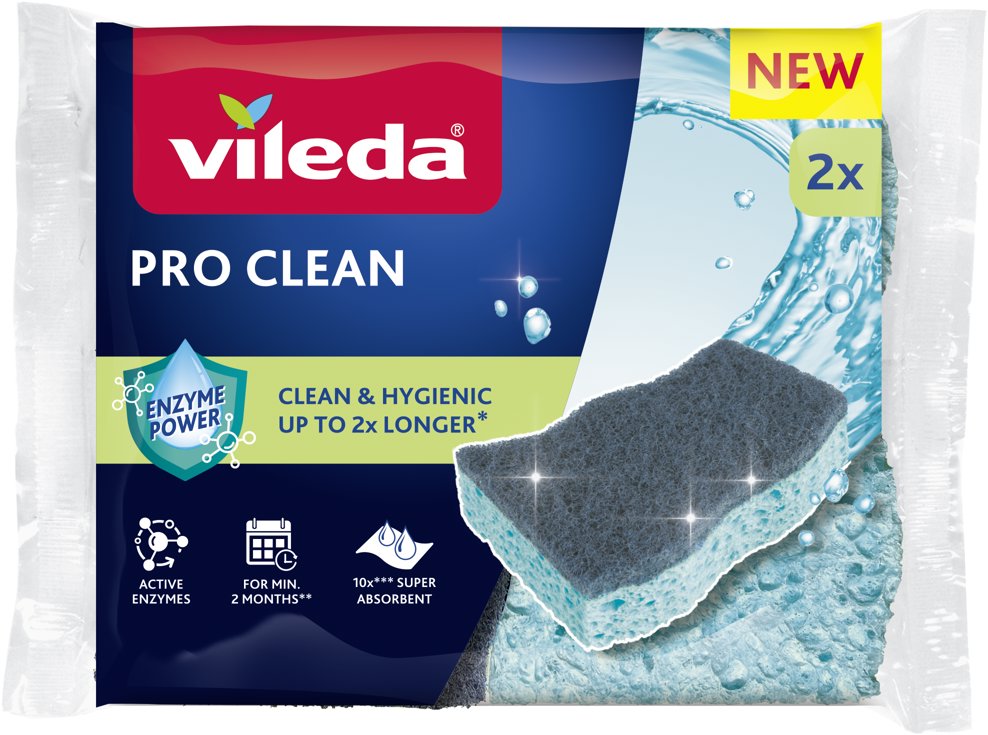 VILEDA Pro Clean viskózna hubka 2 ks