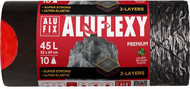 ALUFIX Premium čierne 45 l, 10 ks