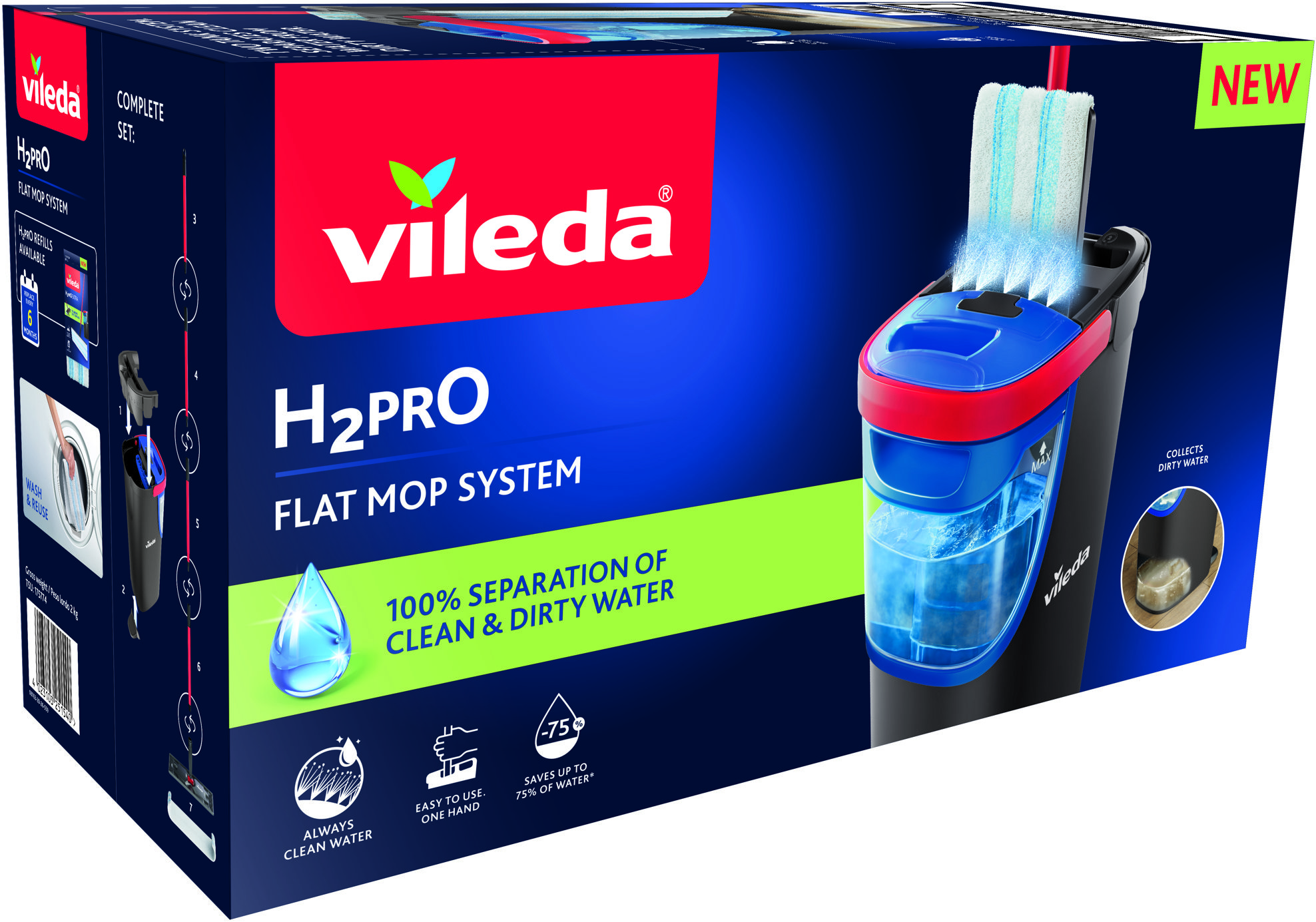 Vileda H2PrO plochý mop