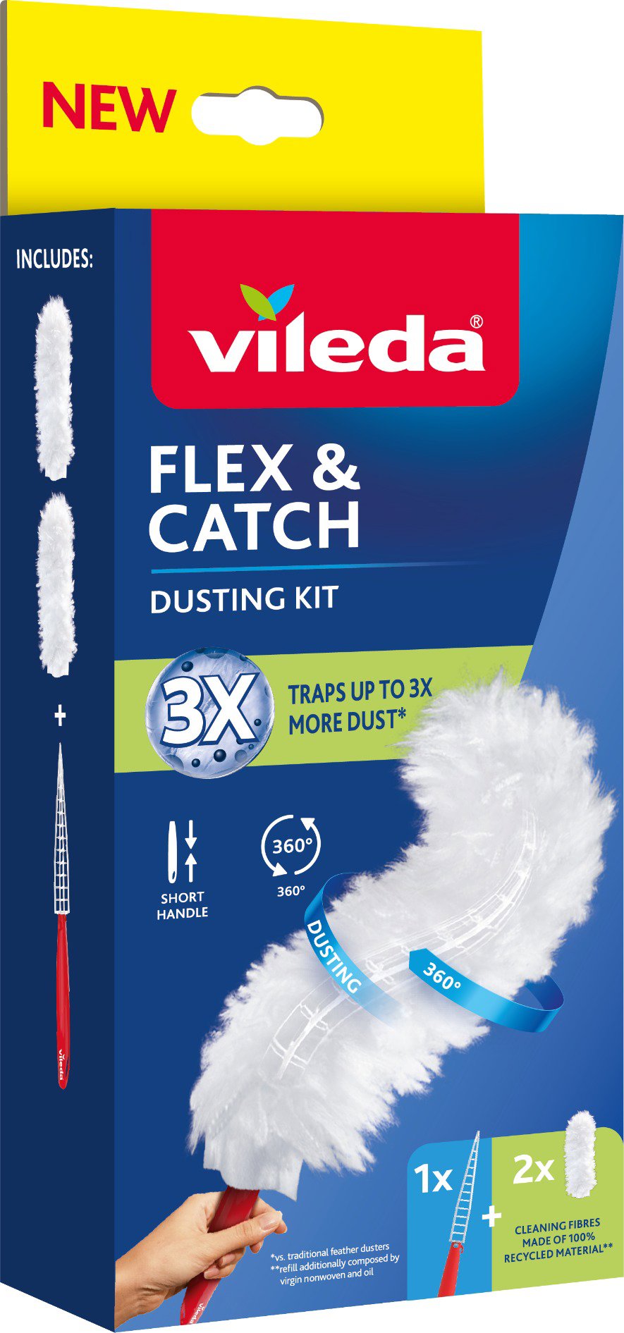 VILEDA Flex & Catch s krátkou rukoväťou
