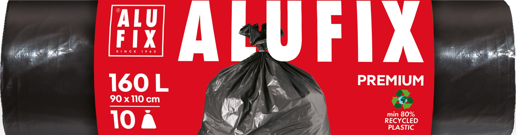 ALUFIX Premium čierne 160 l, 10 ks