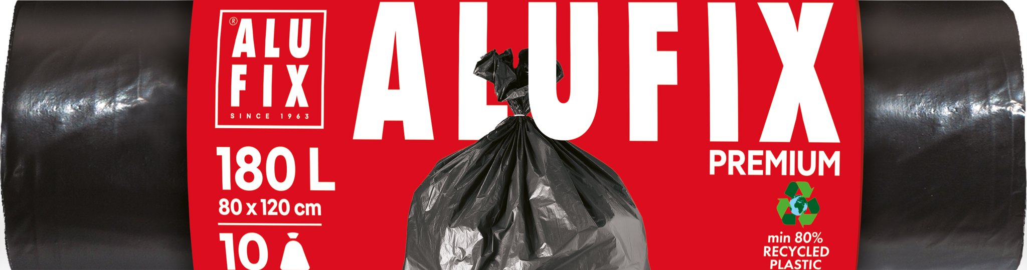 ALUFIX Premium čierne 180 l, 10 ks