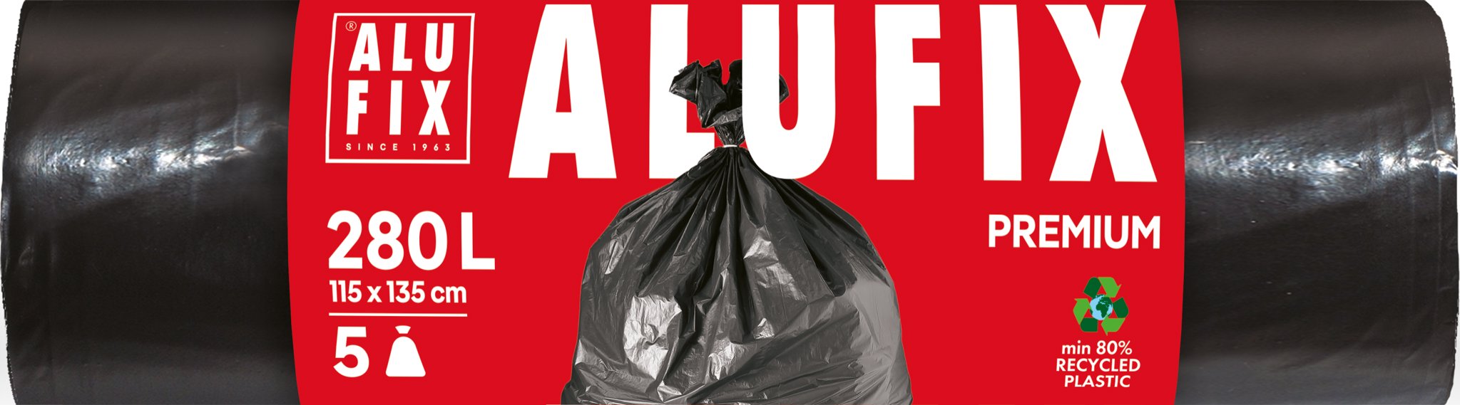 ALUFIX Premium čierne 280 l, 5 ks