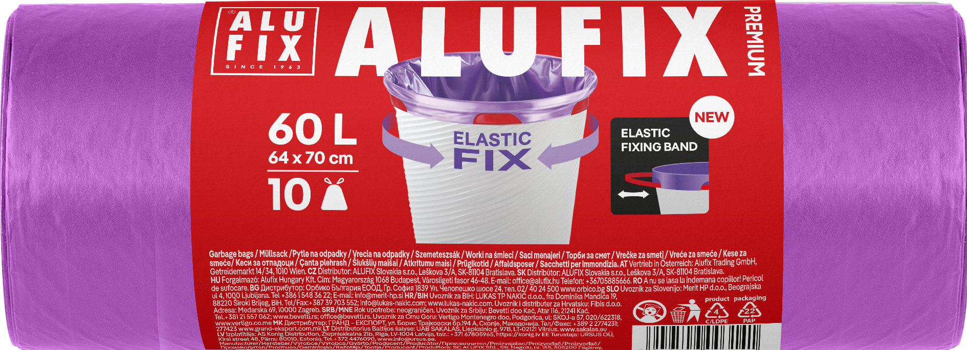ALUFIX Elastic Fix fialové 60 l, 10 ks