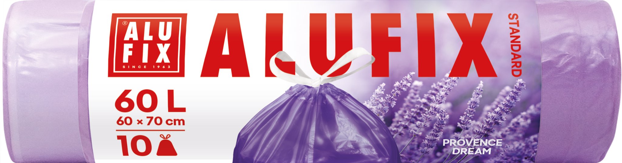 ALUFIX Standard zaťahovacie s vôňou levandule 60 l, 10 ks