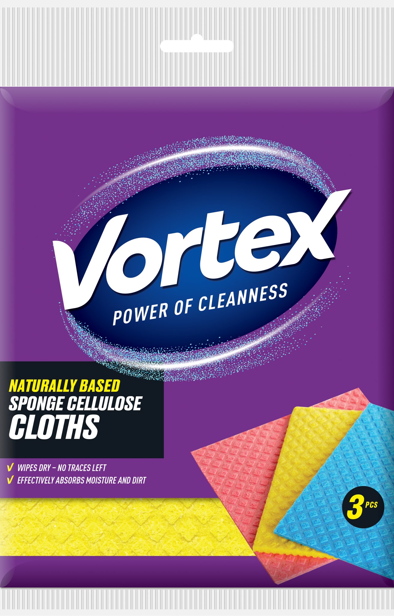 VORTEX hubková handrička z prírodného materiálu 3 ks