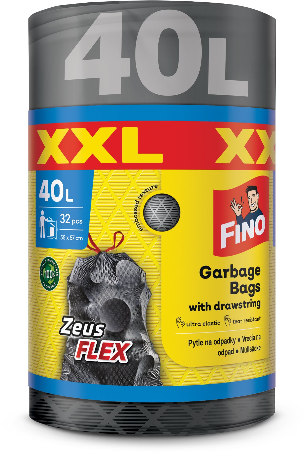 FINO Zeus FLEX zaťahovacie vrecia 32 µm, 40 l, 32 ks