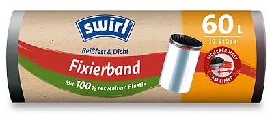 SWIRL Zaťahovacie vrecia s elastickým lemom 60 l, 10 ks