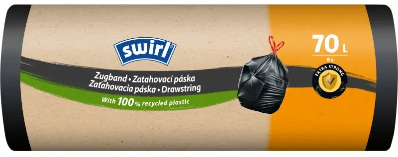 SWIRL Zaťahovacie vrecia na odpadky 70 l, 8 ks