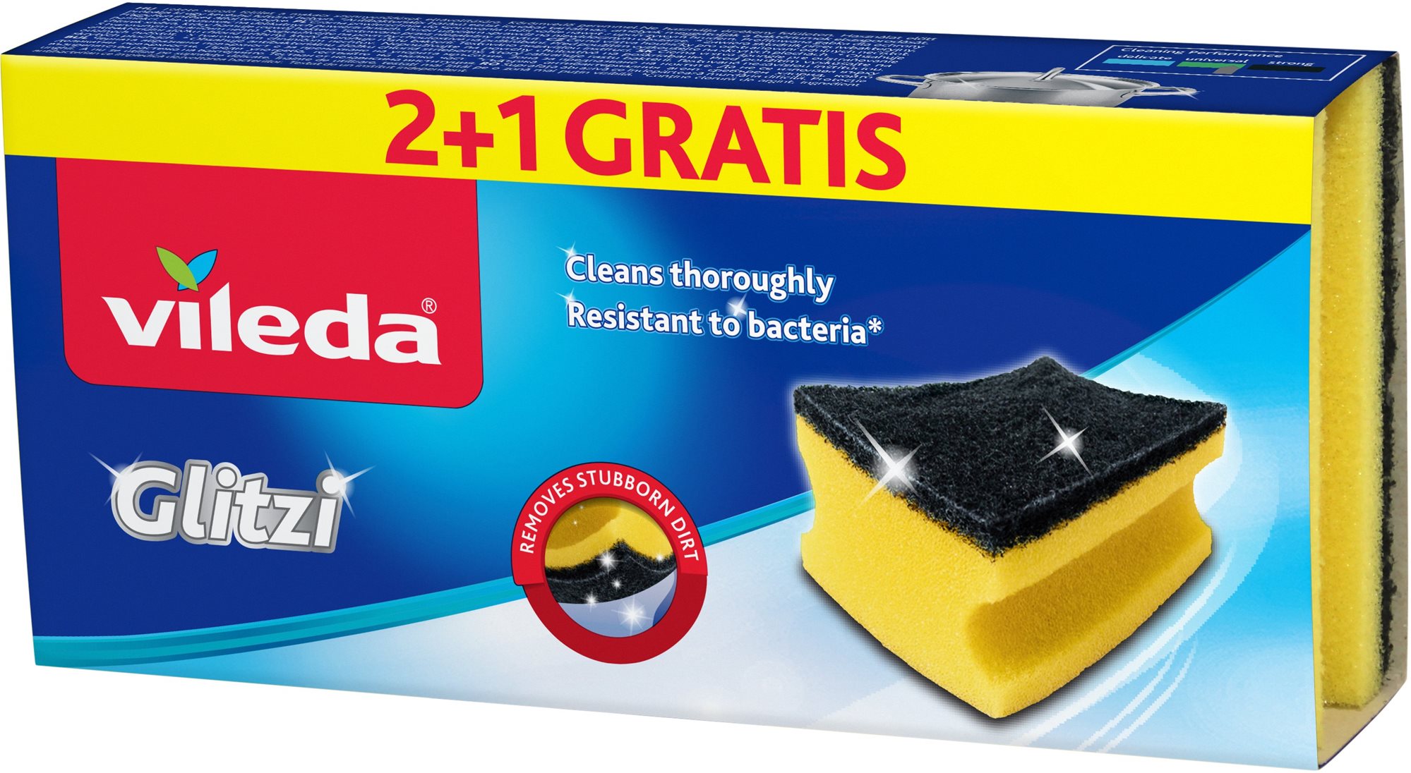 VILEDA Glitzi hubka 2 + 1 ks