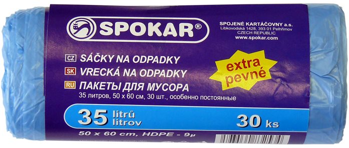 SPOKAR Vrecia na odpadky 35 l, 30 ks