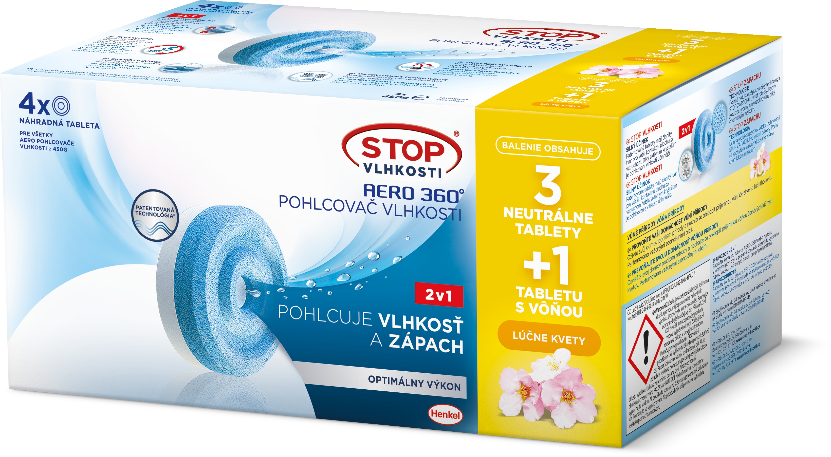 STOP VLHKOSTI AERO 360° náhradné tablety s vôňou prírody 4× 450 g