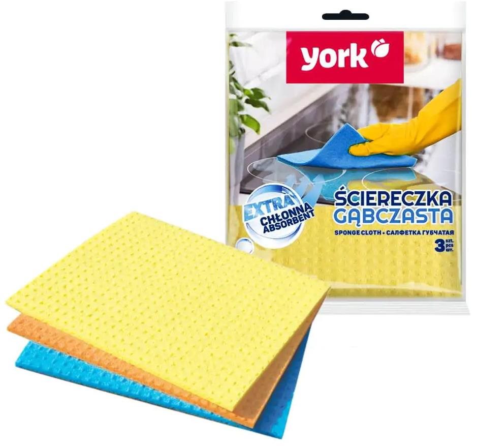 YORK hubová utierka mix farieb 3 ks