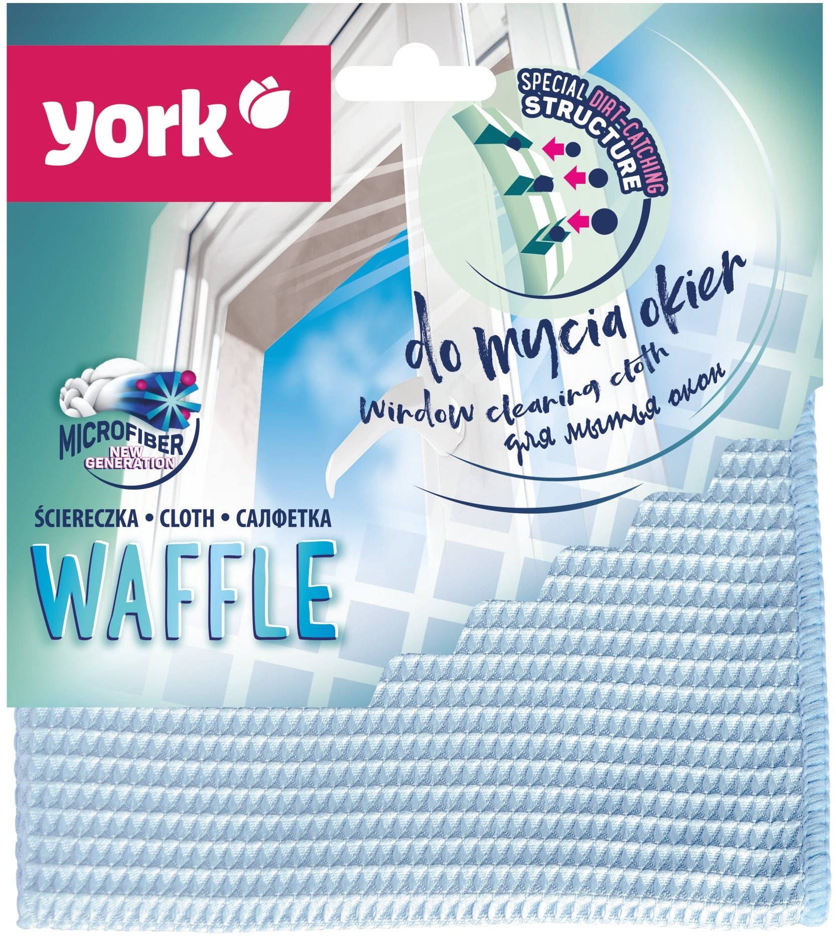 YORK utierka z mikrovlákna na okná waffle 1 ks
