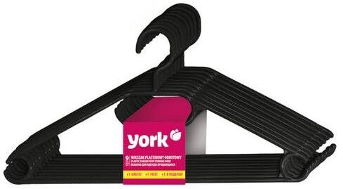 YORK sada plastových vešiakov, 10 ks