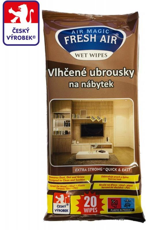 Fresh Air čistiace obrúsky na nábytok, 20 ks