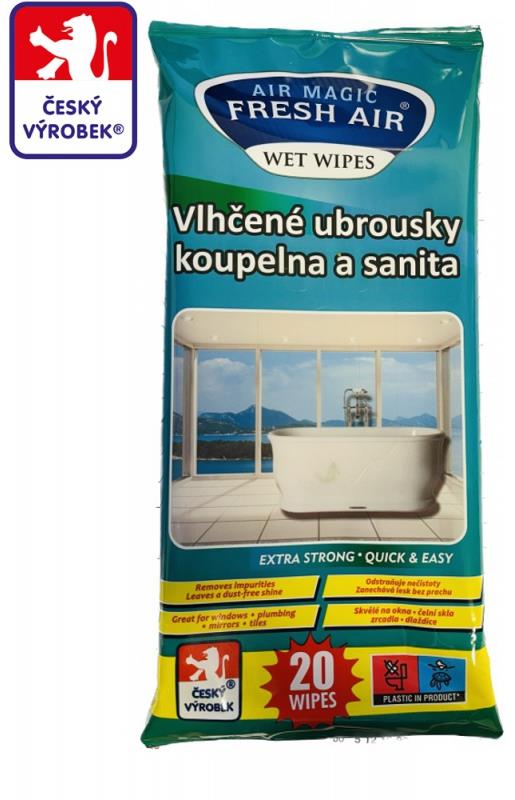 Fresh Air čistiace obrúsky kúpeľňa a sanita, 20 ks