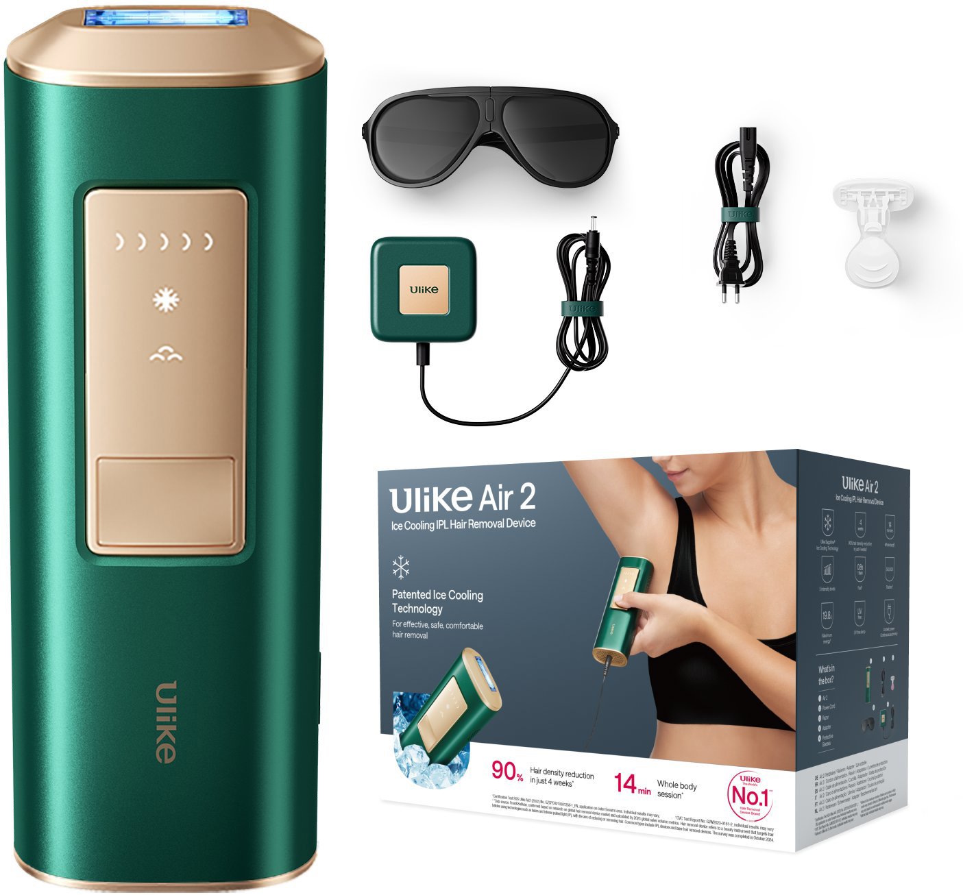 Ulike Air 2, tmavo zeleno-zlatý