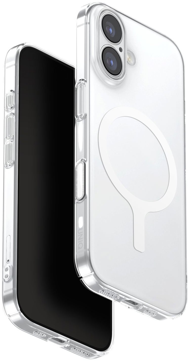 UNIQ Airsuit MagClick charging na iPhone 17, Glossy clear/white