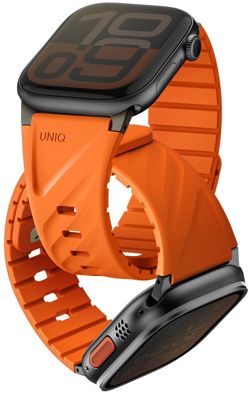 UNIQ Fluo pre Apple Watch 49/46/45/44/42/41/40 mm, Volt orange