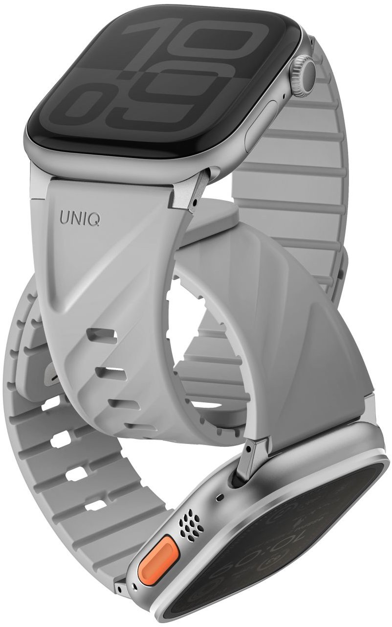 UNIQ Fluo pre Apple Watch 49/46/45/44/42/41/40 mm, Mist grey