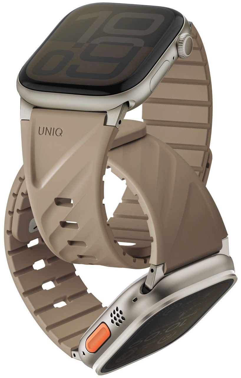 UNIQ Fluo pre Apple Watch 49/46/45/44/42/41/40 mm, Soft sand