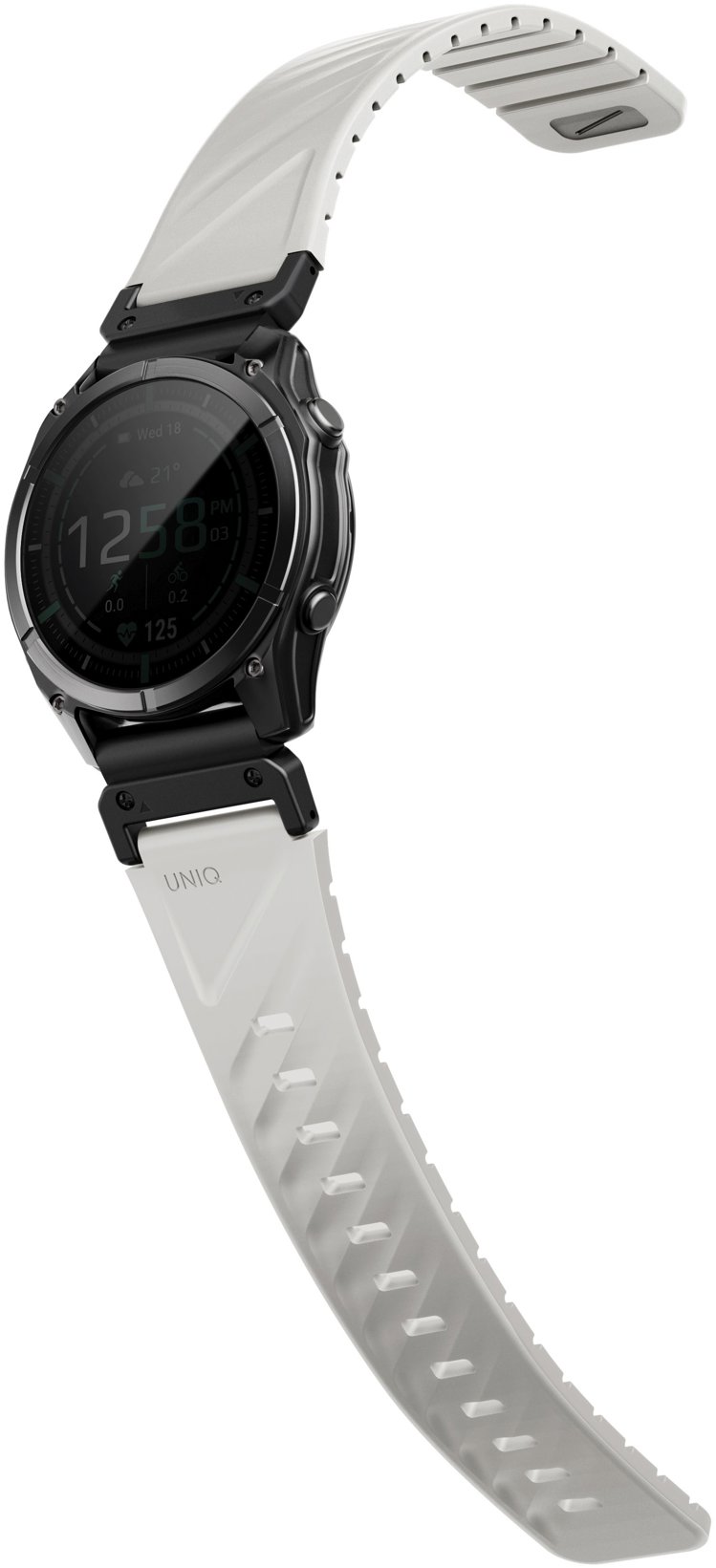 UNIQ Fluo pre Garmin SmartWatch 22 mm, Mist grey