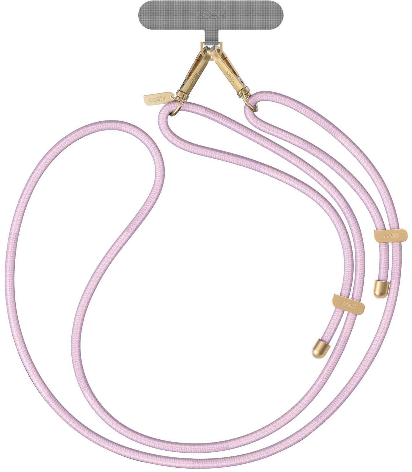 UNIQ COEHL Laurel univerzálna šnúrka na mobilný telefón, Misty mauve