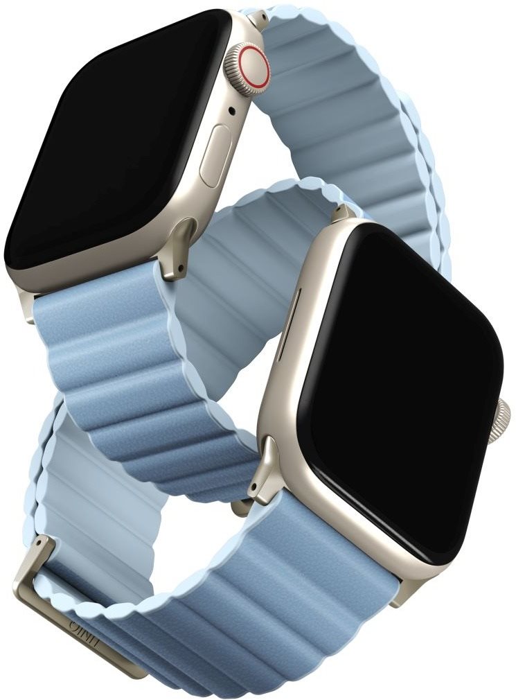 Uniq Revix Premium Edition Reversible Magnetic remienok na Apple Watch 41/40/38 mm arkticky modrý/svetlomodrý