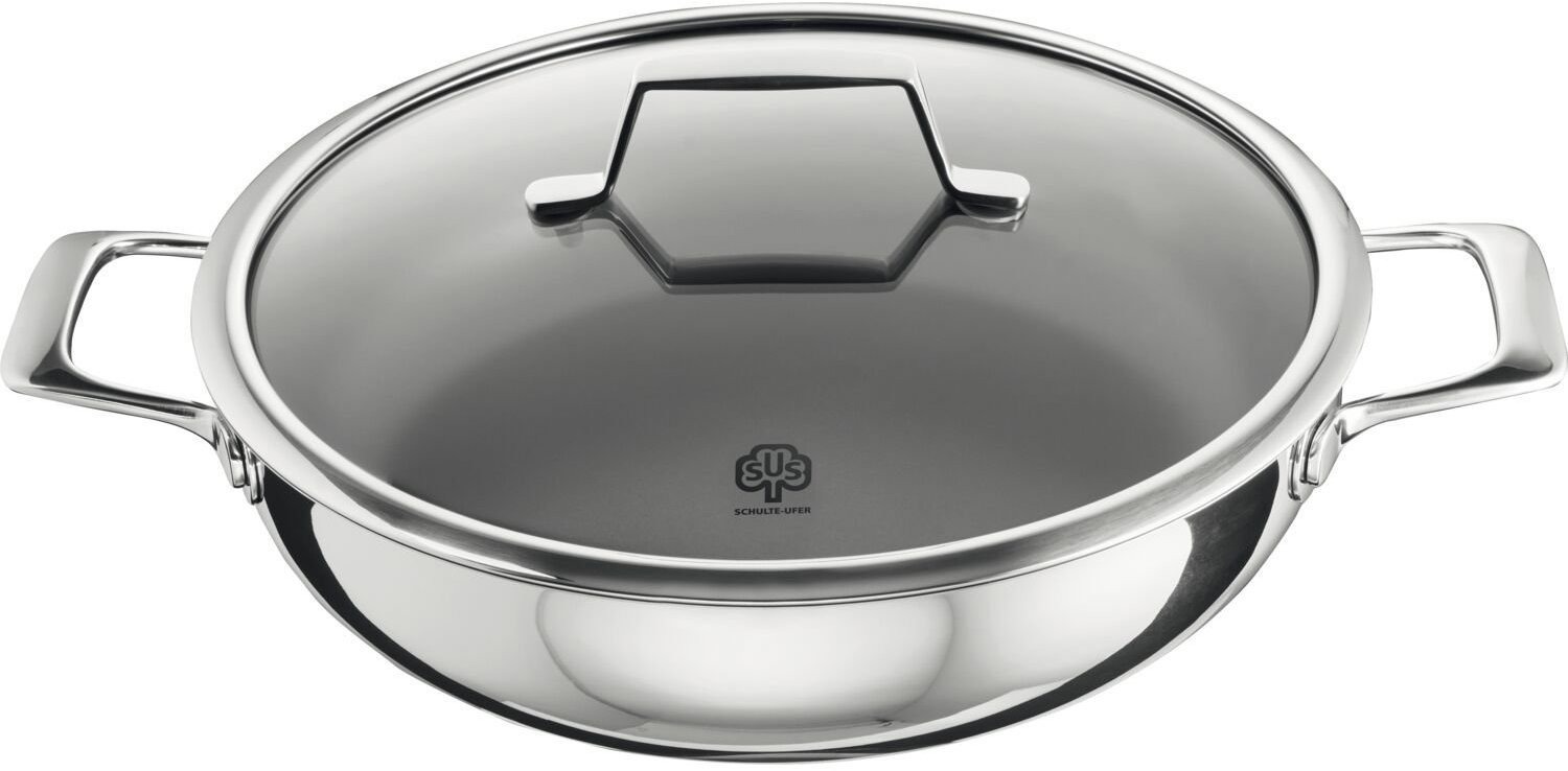 UniverSUS Astral Panvica na vyprážanie so sklenenou pokrievkou, výška 90 mm, dĺžka 350 mm