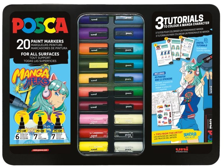 UNI Posca MANGA HERO - sada 20 ks