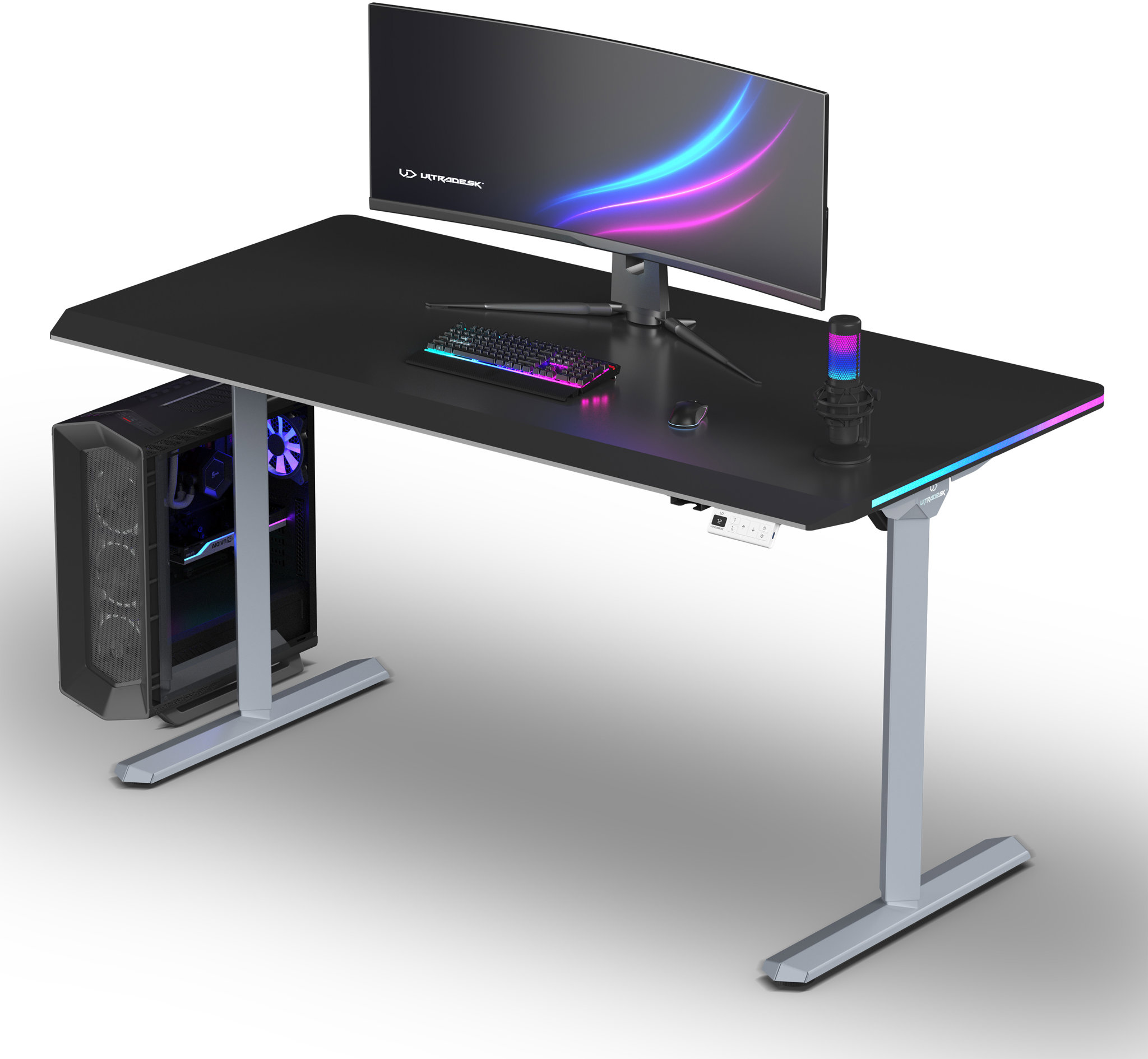 ULTRADESK Quest sivá-čierna