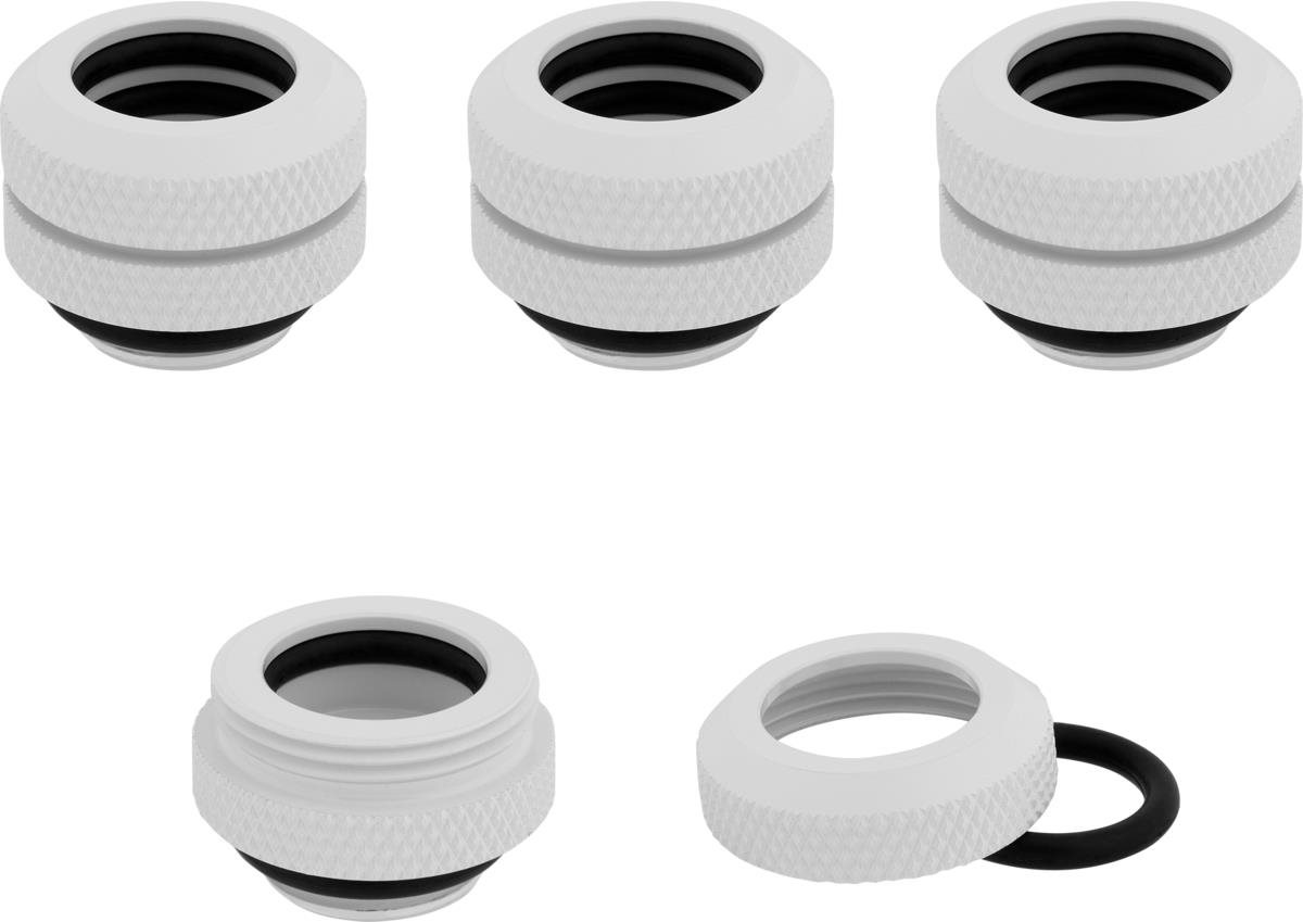 Corsair Hydro X Series XF Hardline 12 mm OD Fitting Four Pack White