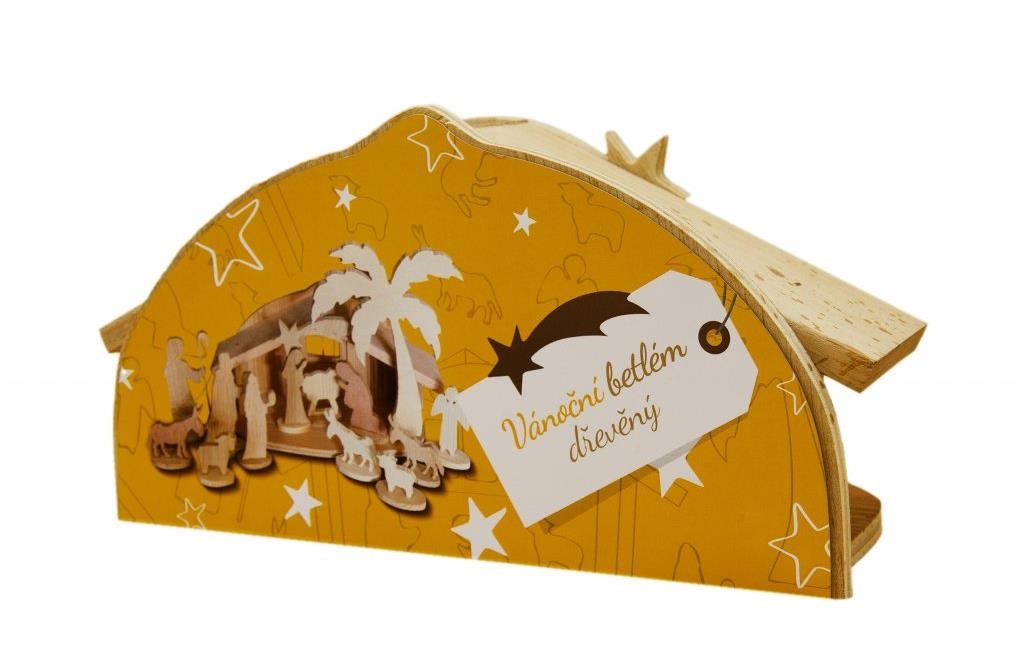 4DAVE Betlehem prírodný kreatívna sada 15 figúrok