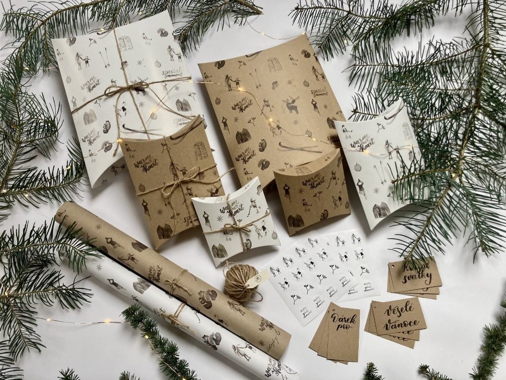 Be Nice - Prírodná vianočná baliaca sada