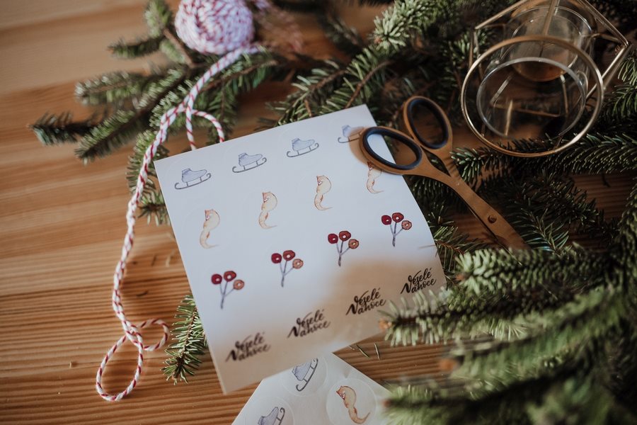 Be Nice - Vianočné samolepky - poetické (32 ks)