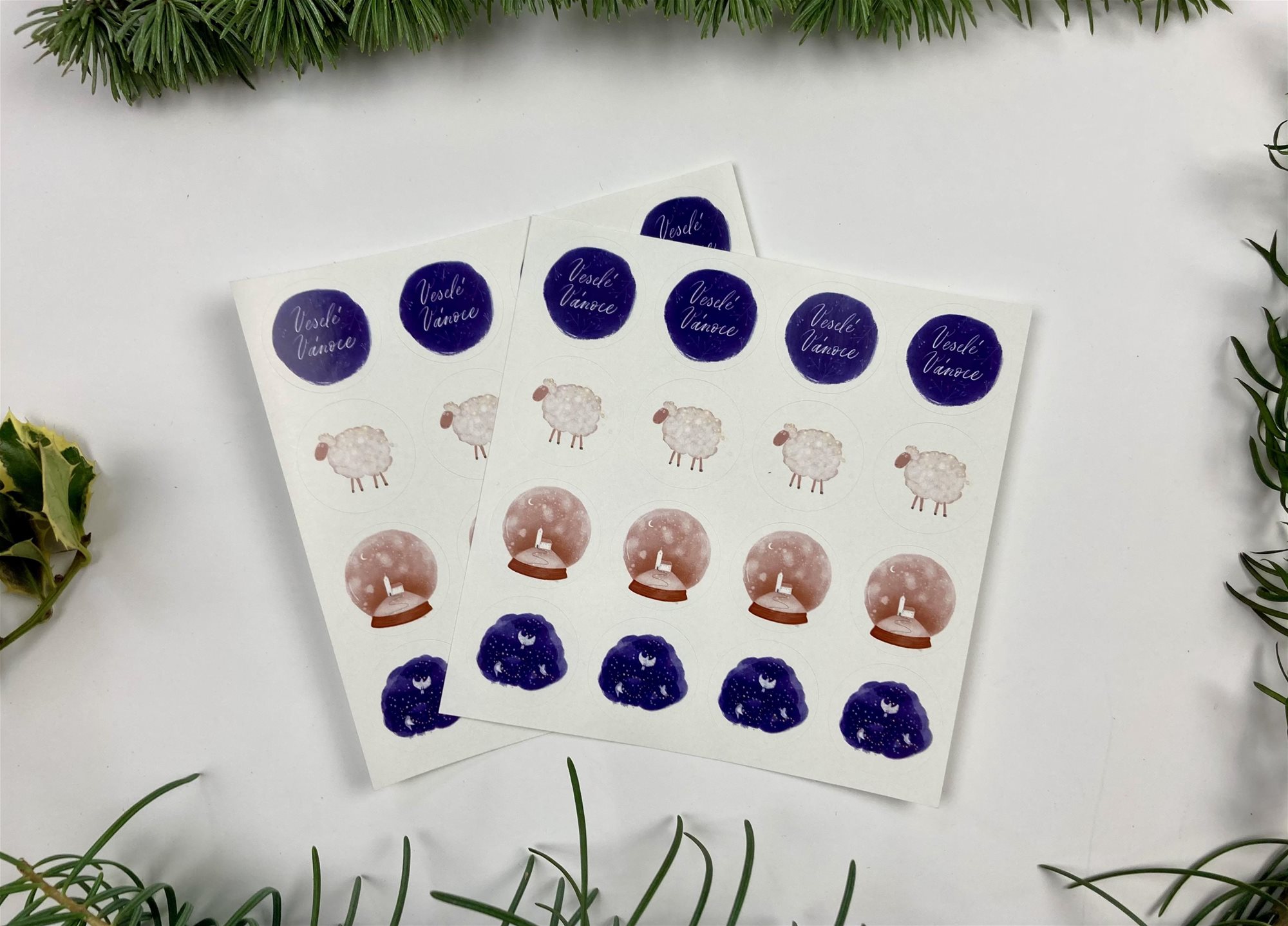 Be Nice vianočné samolepky – Nebeské (32 ks)