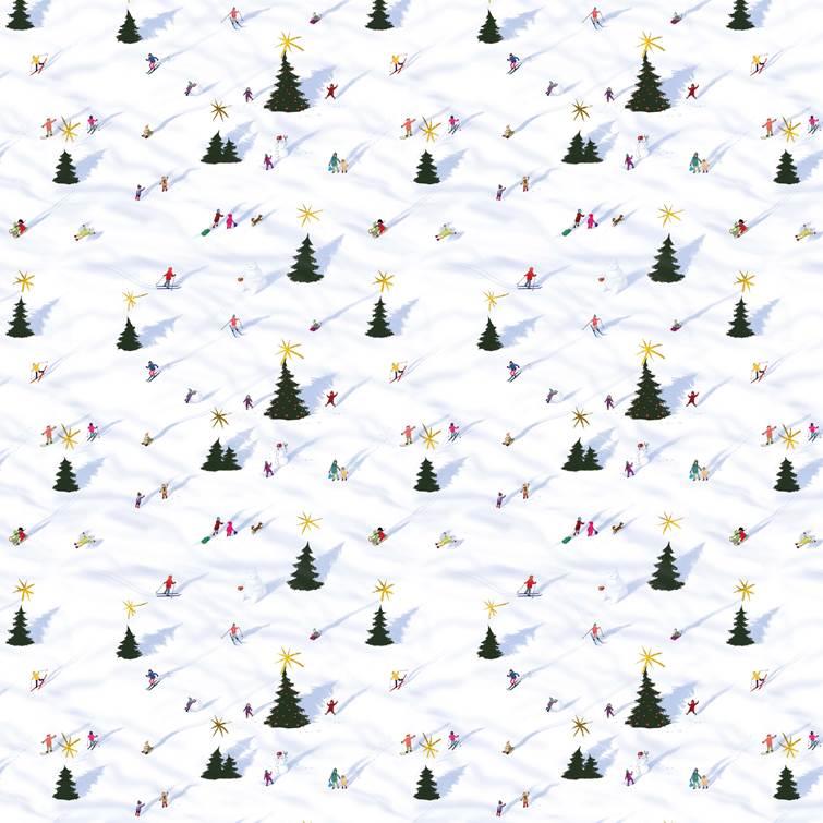 BE NICE EKO vianočný baliaci papier Zimné radovánky (5 hárkov)