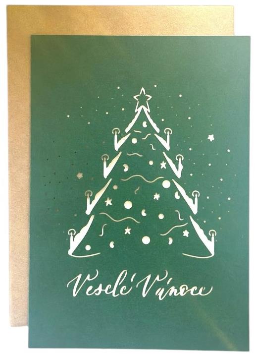 Be Nice EKO vianočné prianie so stromčekom – zelené