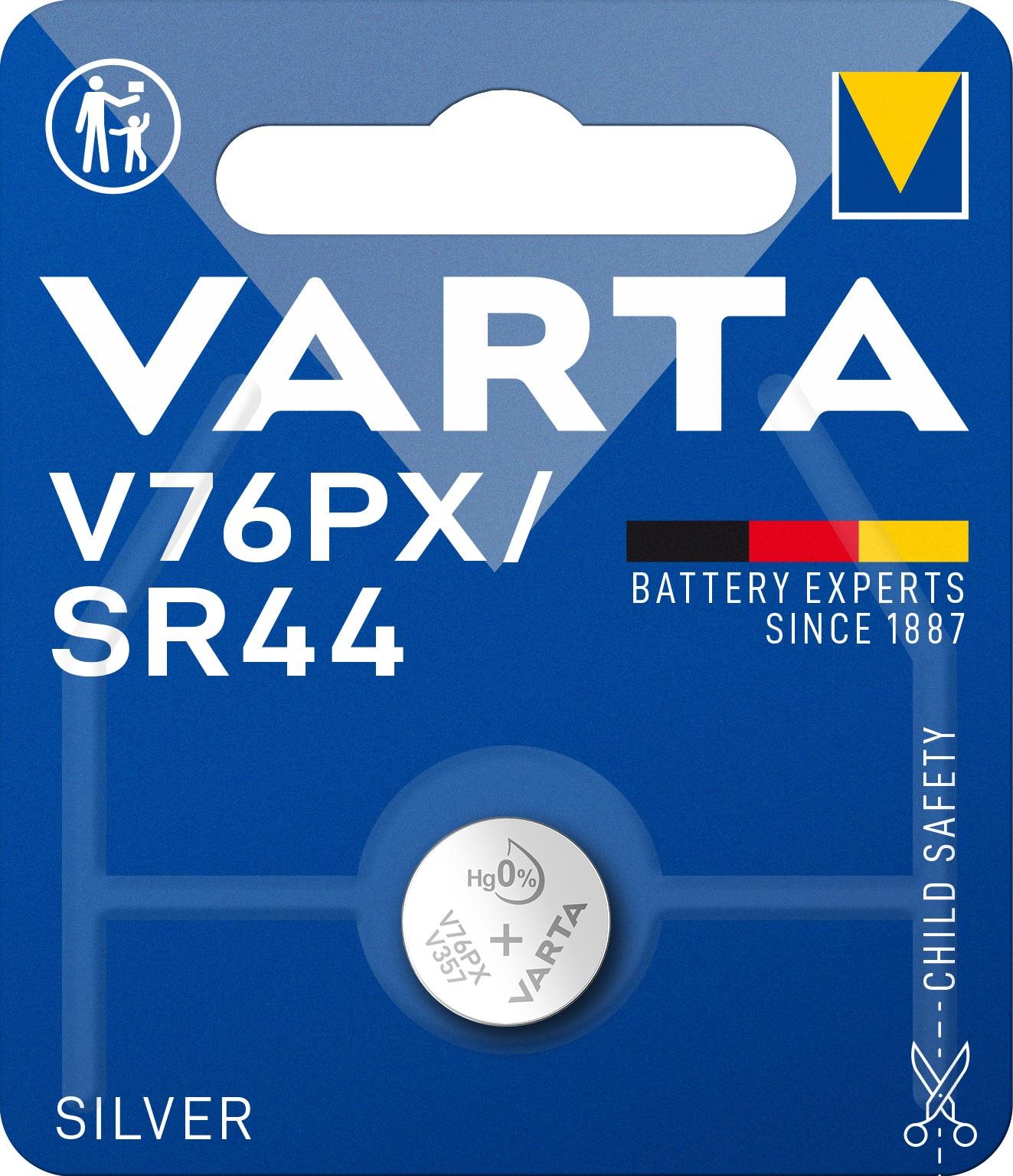 VARTA špeciálna batéria s oxidom striebra V76PX/SR44 1 ks