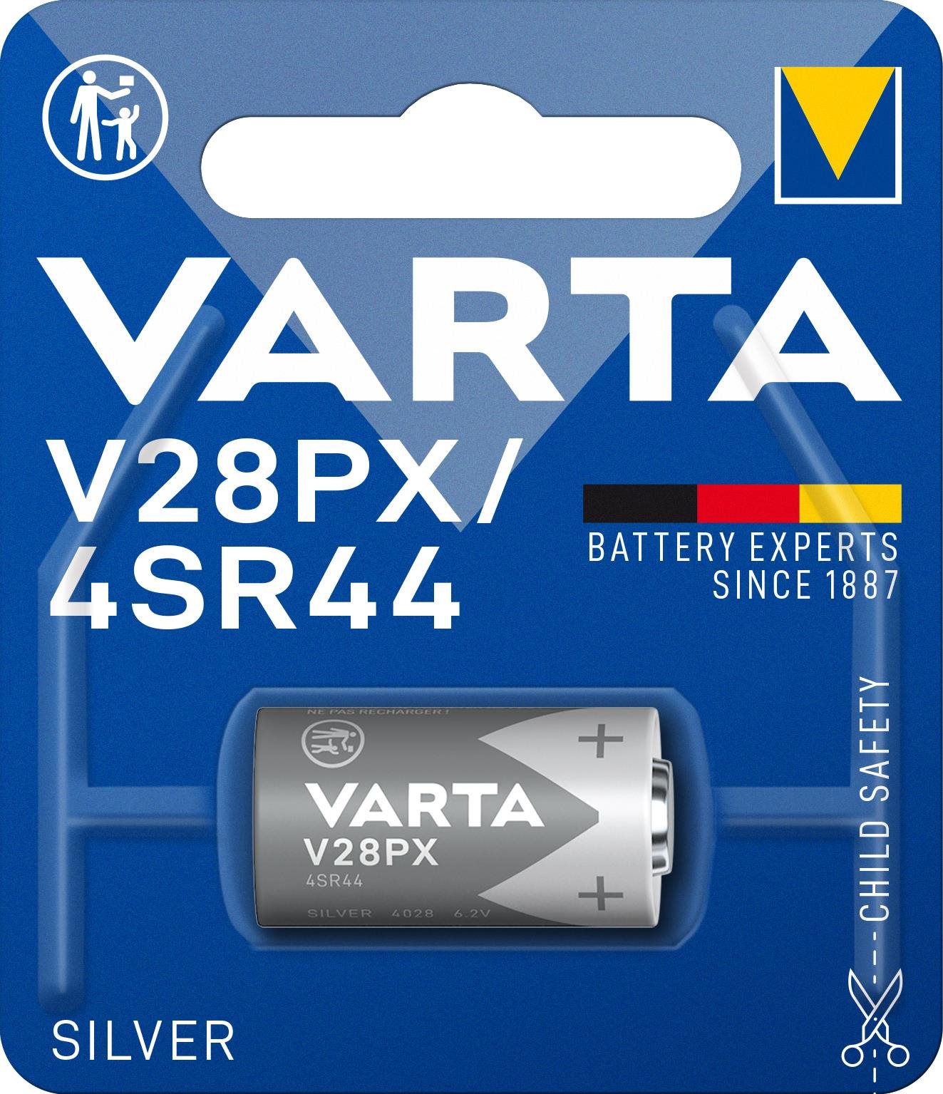 VARTA špeciálna batéria s oxidom striebra V28PX/4SR44 1 ks