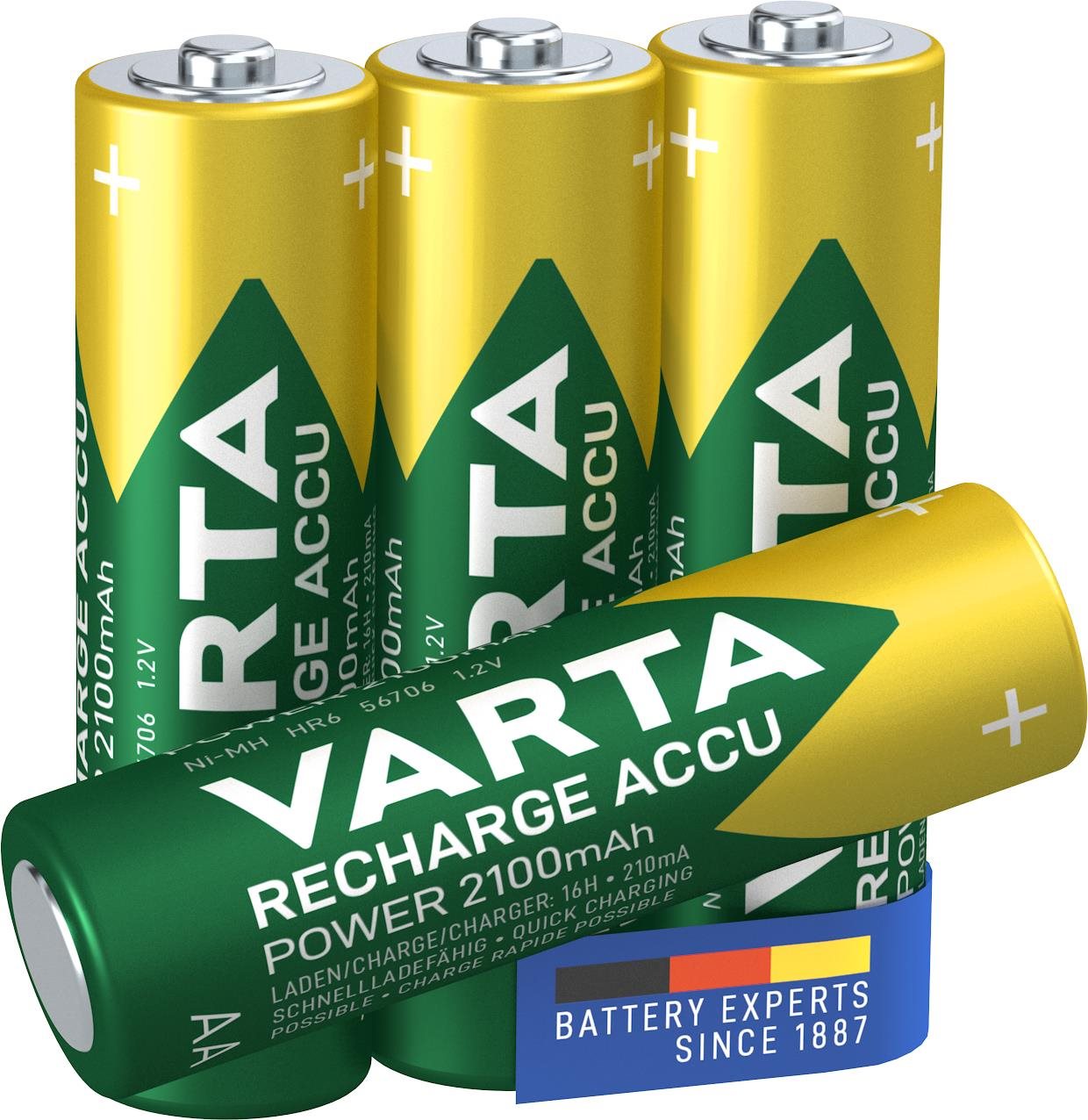 VARTA nabíjateľná batéria Recharge Accu Power AA 2100 mAh R2U 3+1 ks